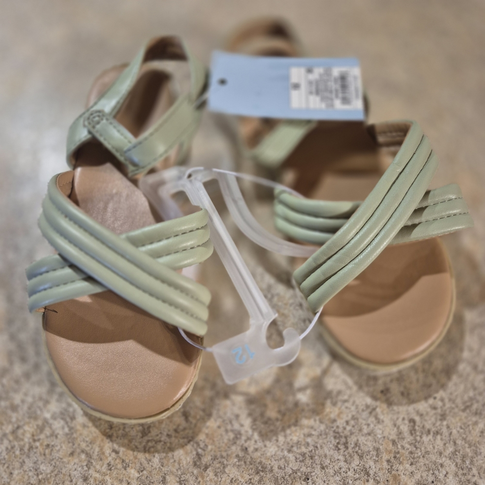 Cat & Jack Mint Green Kids Sandals Sz 12 New